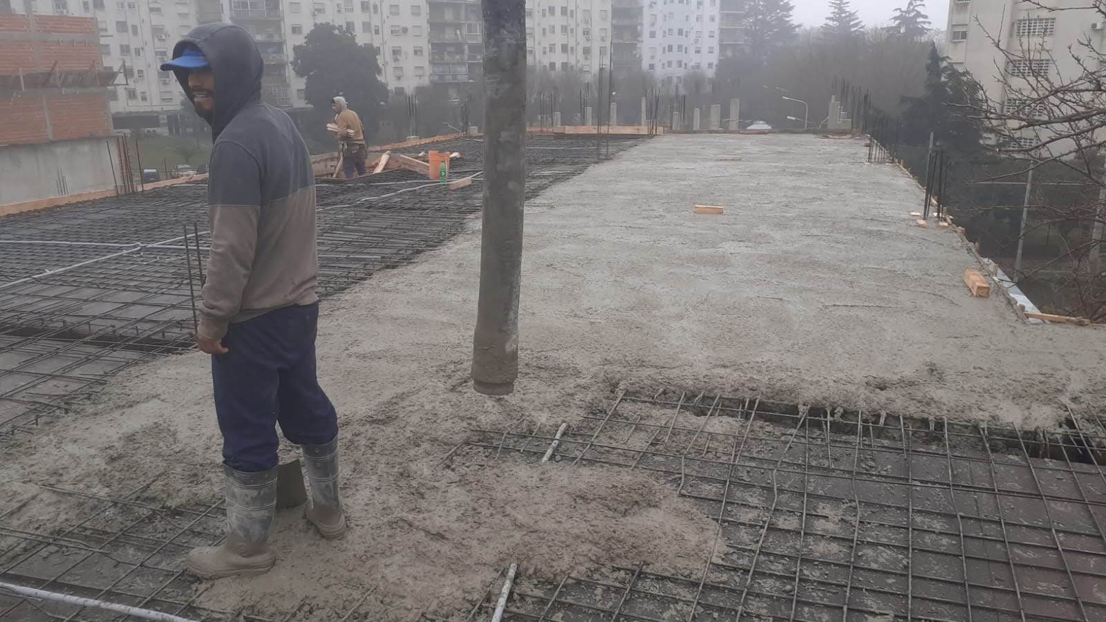 Colado de losa con malla de acero